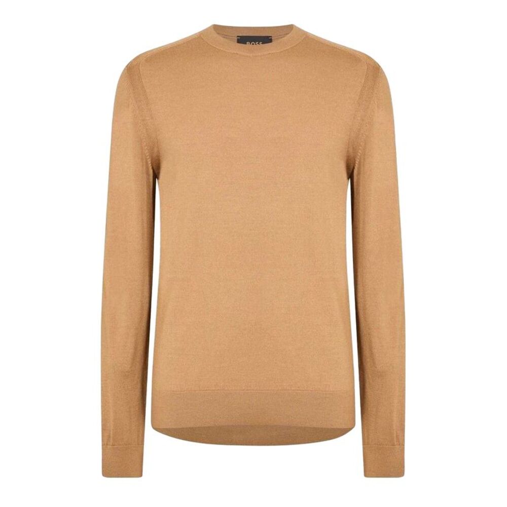 Boss Mens Ribbed Sweater Top / Beige